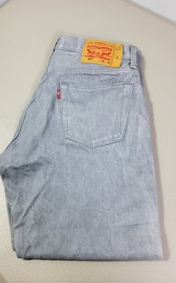 Levi's Men's 501 Button Fly Jeans Size 36x30 Light Grey