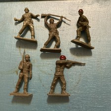Vintage 5 Lot Timmee Toy Green US Army Different Soldiers 2.5  -3  Figures USA