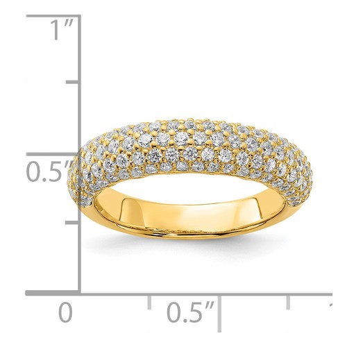 Sterling Silver Gold-plated 113 Stone Cubic Zirconia Ring Size 7 - Picture 5 of 5