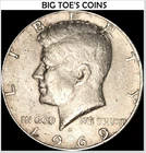 1969-D KENNEDY HALF DOLLAR 40 % SILVER,  RARE  COIN, FAST SHIPPING