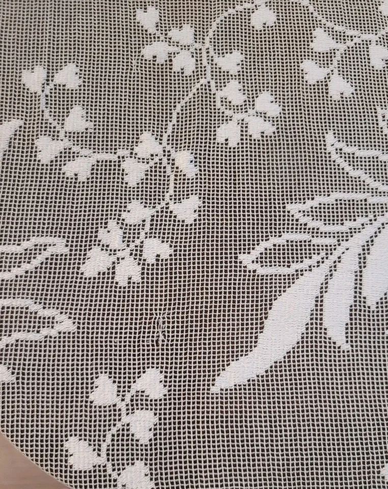 Mantel De Colección 70x62" Verde Claro Nunca Usado Flocado Precioso 40+ Años Foto 4 de 4