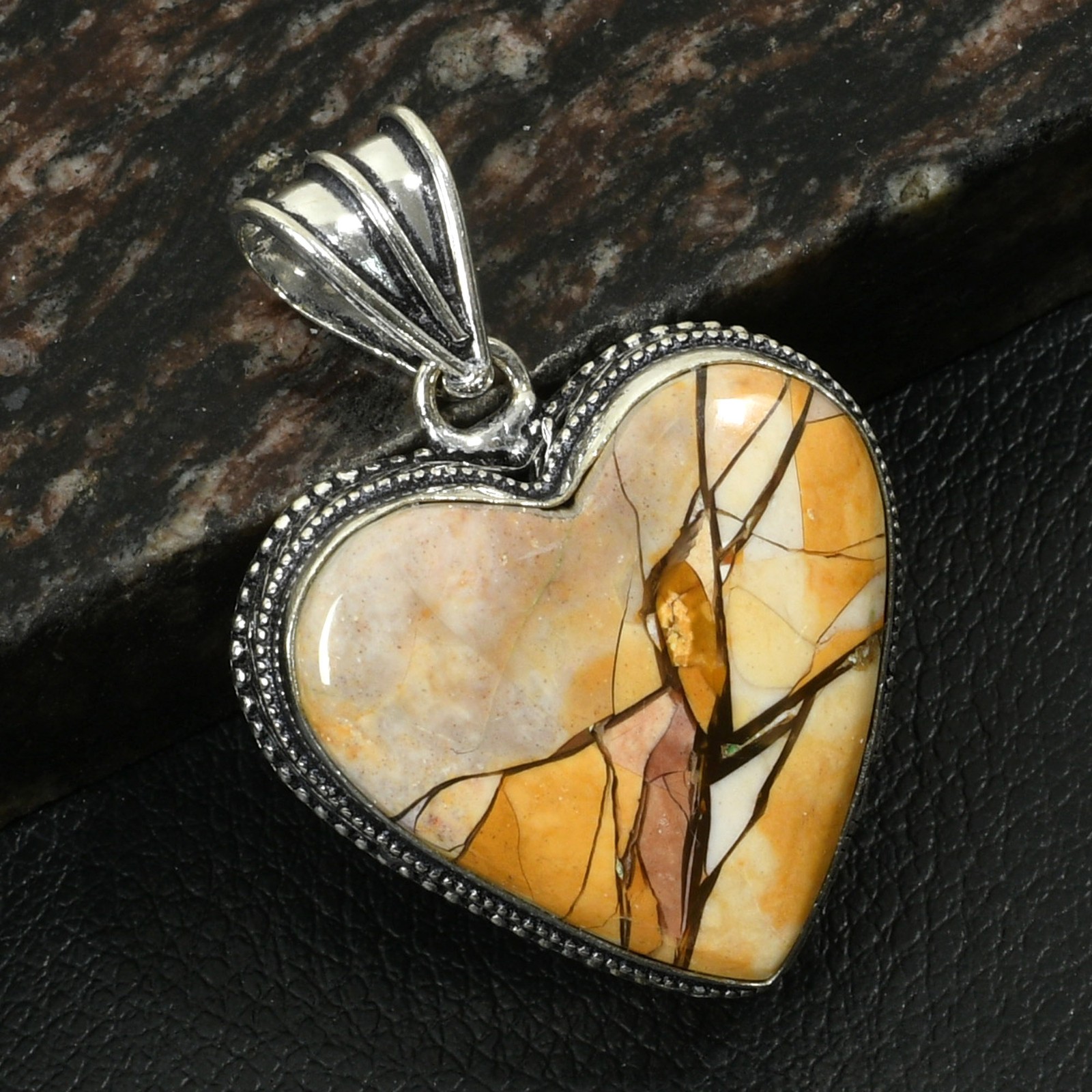 Brecciated Mookaite Gemstone Ethnic Antique Design Pendant Jewelry 2