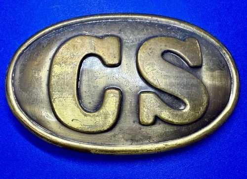 CS Civil War Confederate Soldiers Uniform Reproduction Vintage Belt Buckle