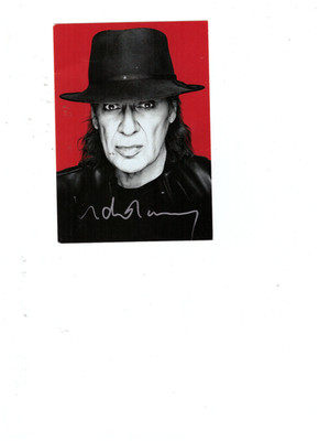 Udo Lindenberg autograph card. (Original Signed)