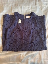 Eliza J Dress 8 Navy Blue Sleeveless cocktail dress