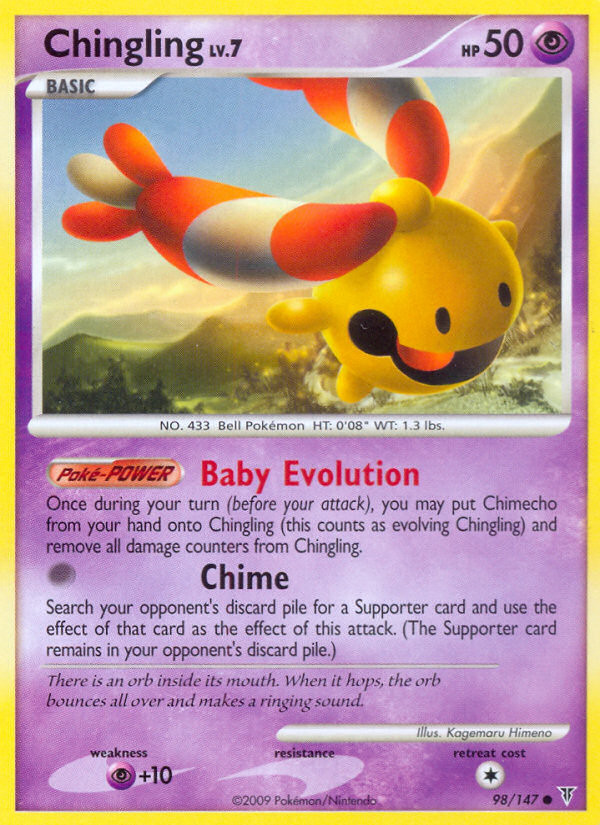 Chingling 98/147 Common Supreme Victors Pokemon Lightly Played