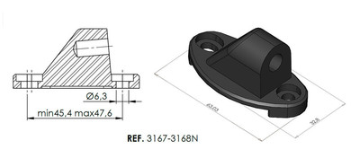 PUIG Adaptador de retrovisor lador derecho HI-TECH I II III F1.GT