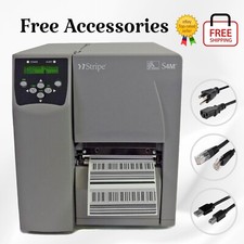 FULLY TESTED ZEBRA S4M Thermal Transfer Barcode Label Printer Ethernet USB