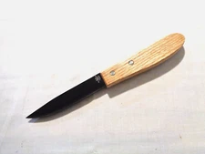 Old Forge Bushcrafter Fixed Blade Knife Wood Handles Sheath Sharpening Stone