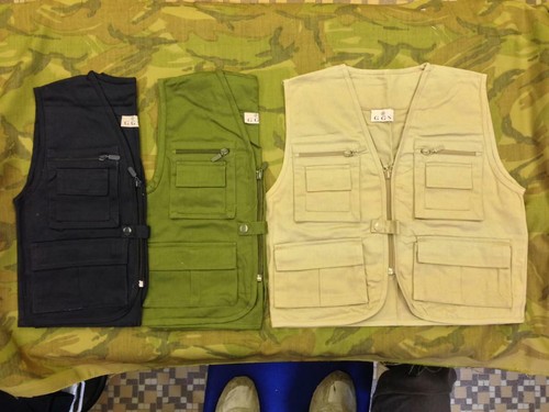 NIÑOS DINO DAN EJÉRCITO EJÉRCITO Chaleco Pantalones Cortos con Cremallera Set, Chaleco de Acción NUEVO - Imagen 5 de 5