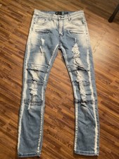 Waimea Women's Jeans Skinny Fit Distressed Light Blue Size 18