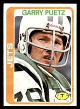 1978 Topps Garry Puetz #422 New York Jets Football Card
