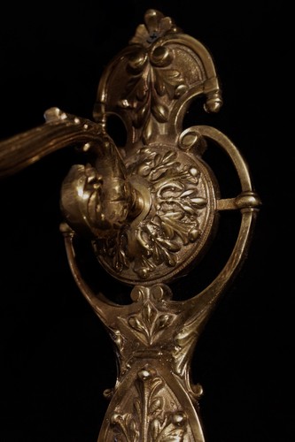 einzelne Jugendstil Antik Stil Wandleuchten Leuchten Bronze Echt Alabaster - Bild 2 von 5