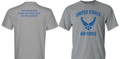 CRAIG AIR FORCE BASE*SELMA-ALABAMA*USAF*2-SIDED SHIRT*VINYL*OFFICIALLY LICENSED
