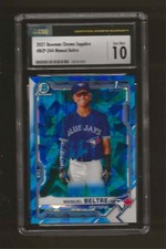 2021 Bowman Chrome Sapphire Manuel Beltre 1st RC CSG 10 GEM MINT