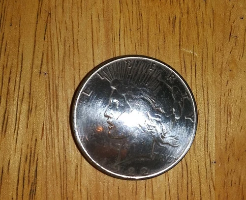 1922 Silver Peace Dollar Button concave design UNIQUE GIFT