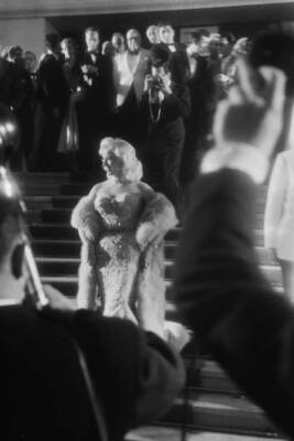 English actress singer Diana Dors dressed for an event 1960 Old Photo