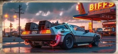 DeLorean Back to the Future 27.5'' X 12'' High Quality Desk Mat Mouse Pad