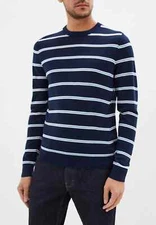 Michael Kors Striped Crewneck Sweater $128 Size M, L, XL, 2XL # WM 55 NEW
