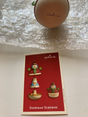 Hallmark 2003 Snowman Surprise New in Box Old Stock Keepsake Ornament - Picture 6 of 8