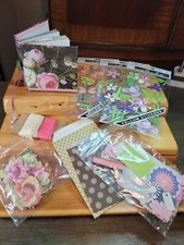 DIY Junk Journal Kit Black Pink w Green Button HUGE Scrapbook Supply Bundle