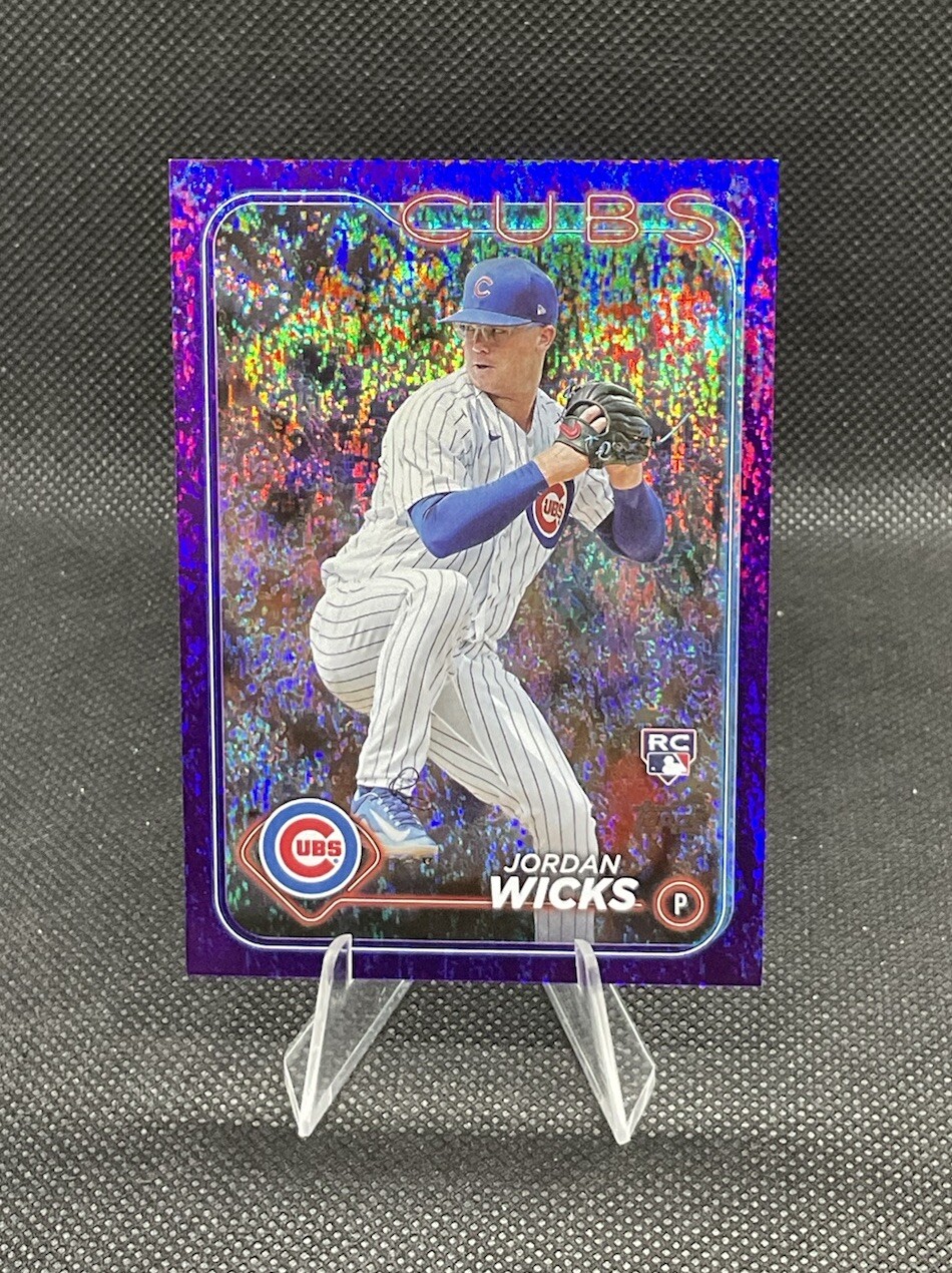 JORDAN WICKS - 2024 Topps Series 2 Purple Foil RC #613 Chicago Cubs /799