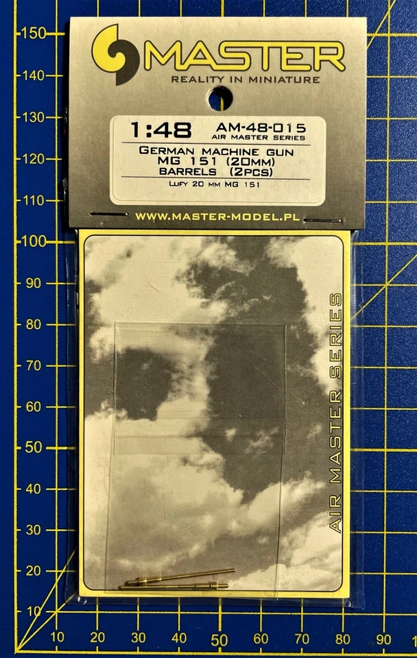 MASTER MODEL AM-48-015 - GERMAN MACHINE GUN MG 151 (20mm) BARRELS - 1/48 BRASS - Immagine 2 di 4