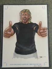 2020 Leaf Ultimate Wrestling KENNY OMEGA 5x7 ORIGINAL ARTWORK 1 OF 1 AEW NJPW