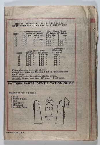 Vintage 1970's Pattern "Printed Pattern" 9075 Casual Dress with Collar, Bust 40" - Picture 2 of 4
