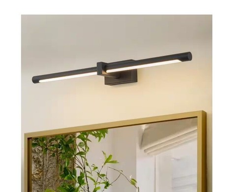 PRTYO Becky 1-Light 23.6" Modern Black Linear Wall Light Dimmable Vanity Light - Bild 1 von 6