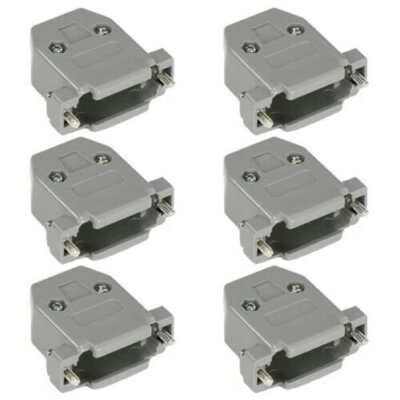 6 Pcs DB15 D-SUB 15 Pin Connector Hood Cover Shell Housing Screw Type Plastic