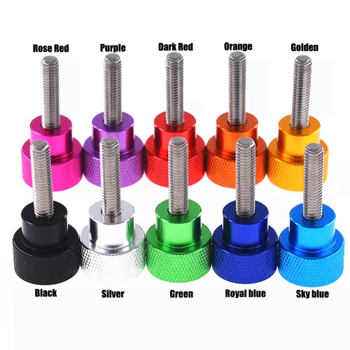 M3 Colourful Knurled Thumb Screws L=4mm-80mm Aluminum Alloy Hand Grip Knob Bolts - Picture 3 of 23