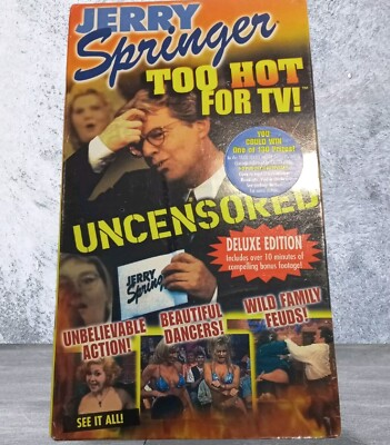 #ad #ad Jerry Springer TOO HOT FOR TV VHS Uncensored Deluxe Edition New Sealed Vintage $34.00
