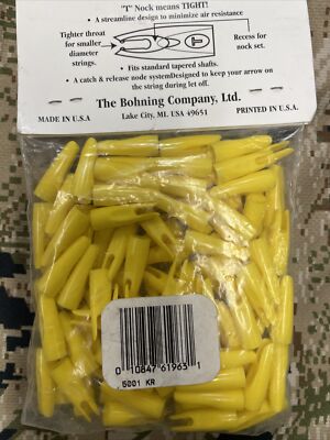 Bohning Company LTD. 9/32” T Nock Yellow 100 Pm | eBay