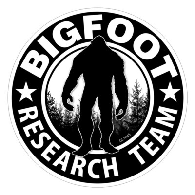 Bigfoot Research Team ''BLACK'' Sticker -Sasquatch Yeti Truck Window Decal CL1045