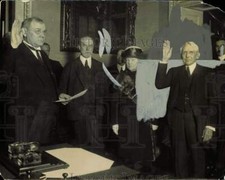 1925 Press Photo Secretary of State Frank B. Kellogg swearing in ceremony