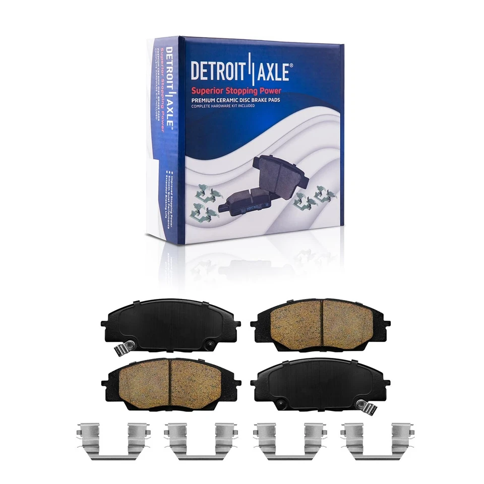 Front & Rear Ceramic Brake Pads w/Hardware for Acura RSX Type S Honda Civic Si - Image 3 of 4