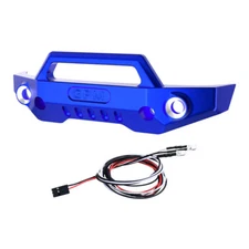GPM Alum 7075 Alloy Front Bumper Blue w/ LED Lights for Traxxas 1/16 Mini Maxx