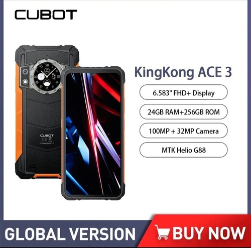 Cubot KingKong ACE 3 Rugged phone 24GB+256GB,100MP NFC 6.58" Dual Screen - 第 1/11 張圖片