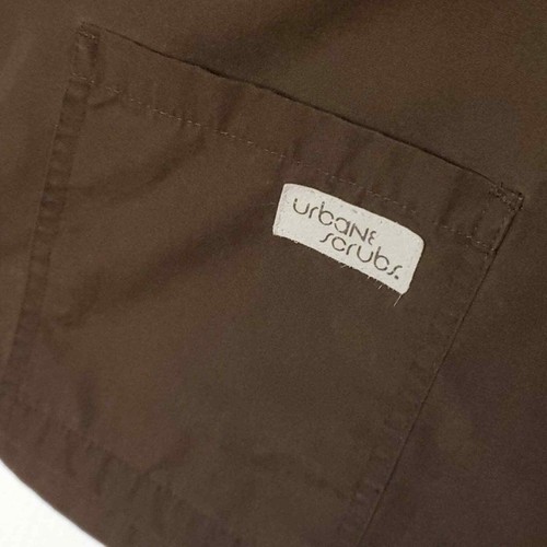 Urbane Scrubs Top Brown Sz L - Picture 3 of 4
