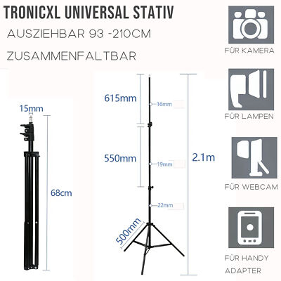 210cm Stativ Ständer Mast für CCTV Netatmo Regenmesser Arlo Eufy Wyze Cam Halter