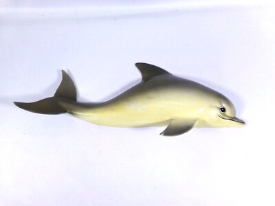 18'' DOLPHIN RESIN SCULPTURE WALL PLAQUE NEW OLD STOCK