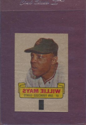1966 Topps Rub Offs Willie Mays HOF Giants SUPER HIGH GRADE CENTERED
