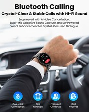 1.43" HD Smart Watch For Android iOS AMOLED Display 3ATM waterproof Compass GPS 4