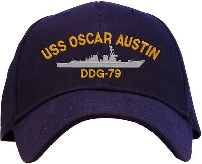 USS Oscar Austin DDG-79 Embroidered Baseball Cap 3 Colors Available