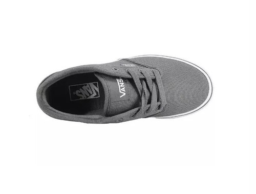 VANS Atwood Kids Pewter White Canvas Boys Skate Shoes Youth Sizes - 第 4/6 張圖片