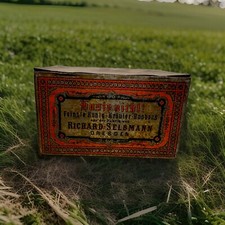 Antik  Blechdose Alt 1900 Selbmann Blechtruhe Schokolade Huste Nicht Eukalyptus