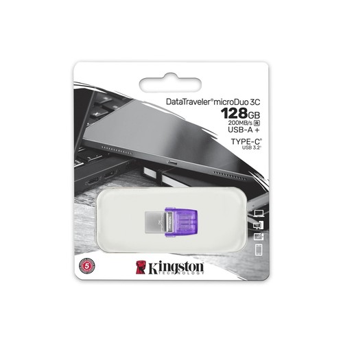 128GB Kingston Technology Data Traveler Micro Duo 3C USB Flash Drive - Imagen 3 de 3