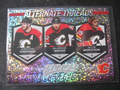 HUBERDEAU/WEEGAR/MARKSTROM 2023-24 Upper Deck Alternate Threads #3 FLAMES