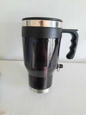cigarette lighter coffee mug Plug- in Mug Coffee Auto Heat Powered by Cigarette Lighter Cool Touch Shell  New